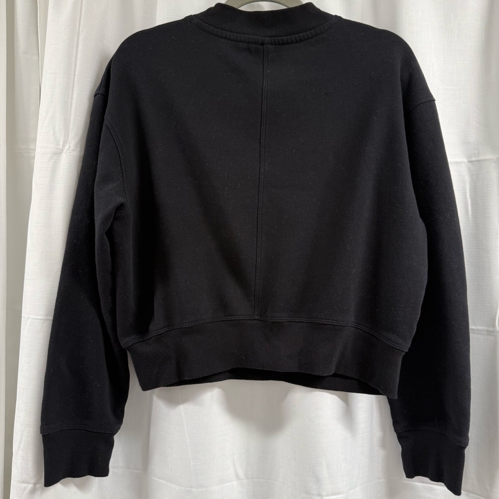 Calvin Klein Black Crew Neck Cropped Sweater Size XL - Picture 2 of 4